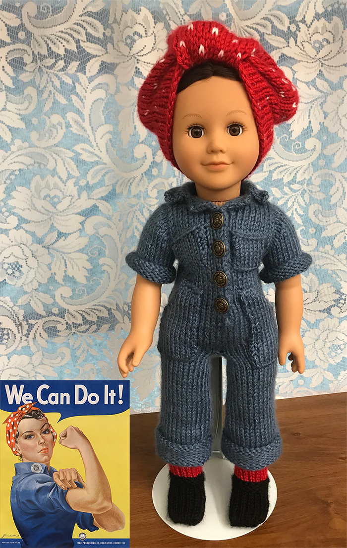 Rosie the Riveter Doll Knitting Pattern