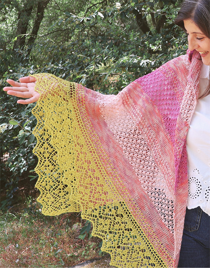 Free Rosinhas Colorful Shawl Knitting Pattern