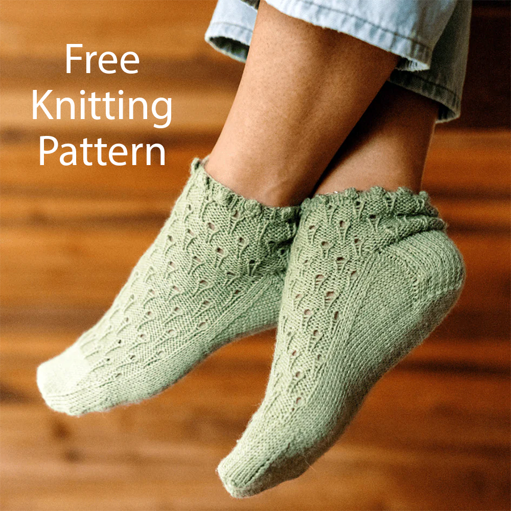 Free Ankle Socks Knitting Pattern Rosmarino Eyelet Ankle Socks