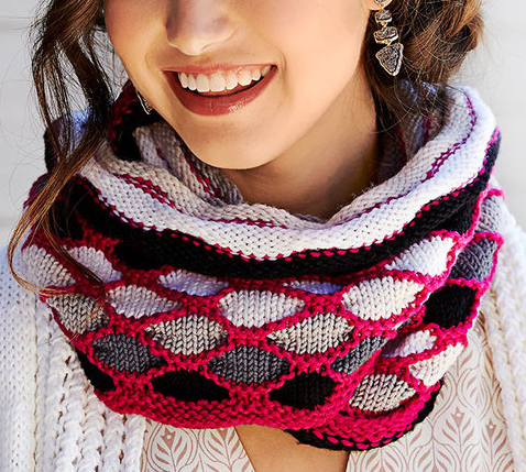 Free Knitting Pattern for Roulette Chic Cowl