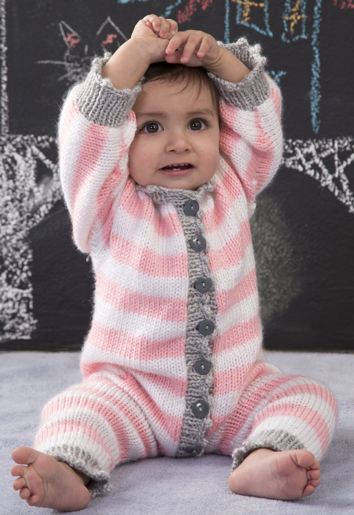 Free Knitting Pattern for Royal Knit Baby Onesie