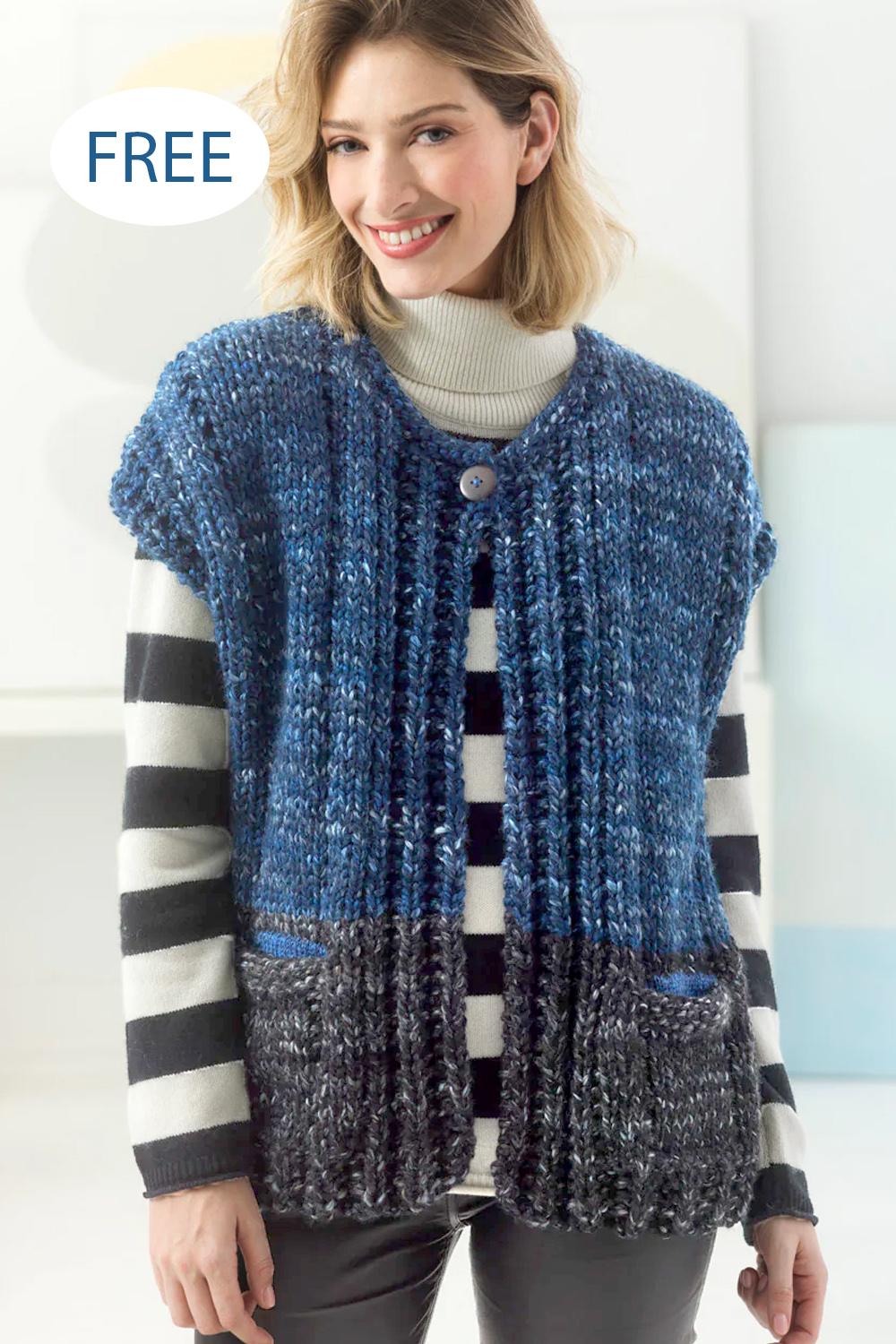 Free Ruana With Pockets Knitting Pattern