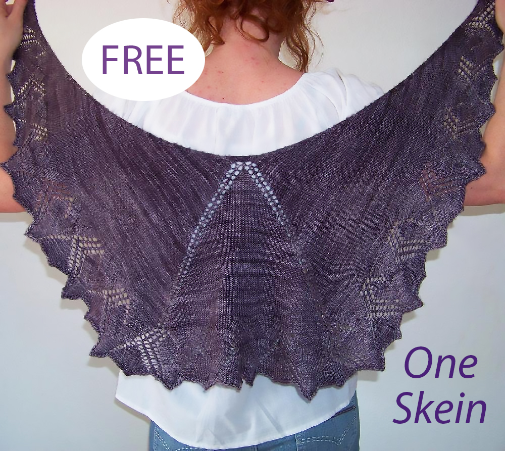 Free One Skein Ruby Jane Shawl Knitting Pattern