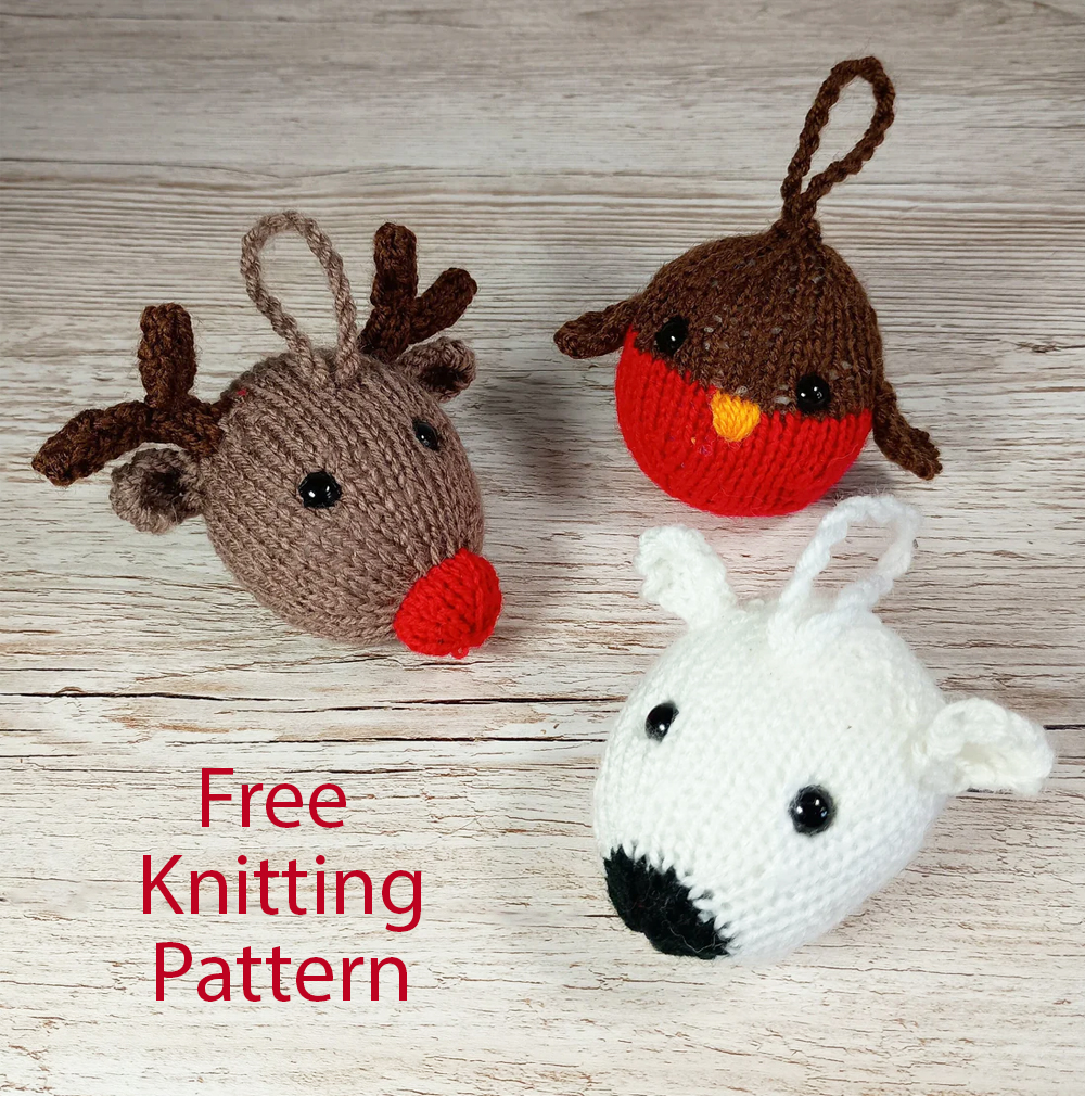 Free Christmas Rudolf and Friends Ornaments knitting patterns