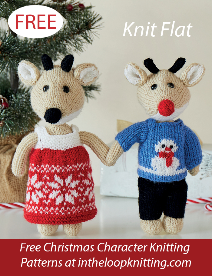Rudy and Belle Reindeer Toys Knitting Pattern