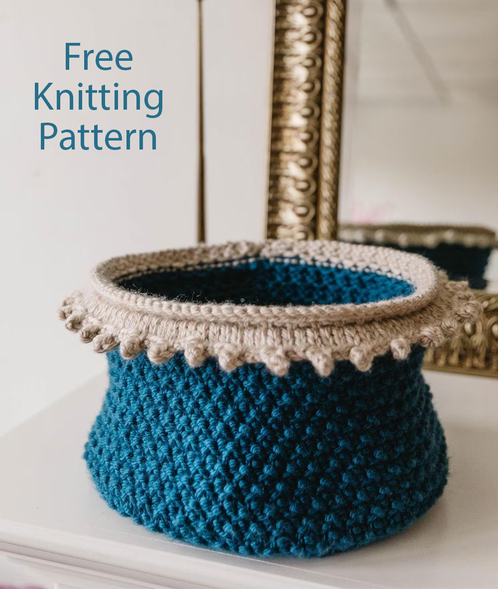 Free Knitting Pattern Ruffle Basket