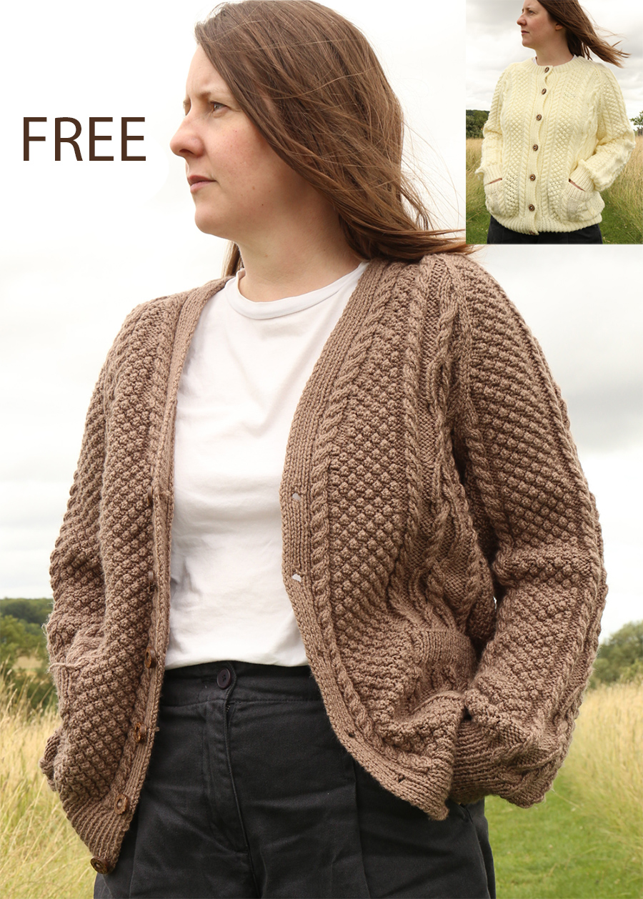 Free Women's Rustic Cardigans Knitting Pattern