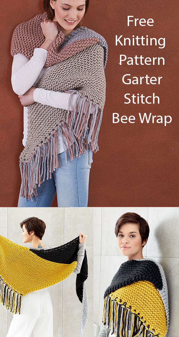 Free Shawl Knitting Pattern S10070 Bee Wrap Schaltuch