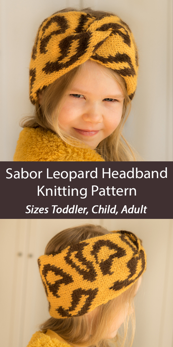 Leopard Headband Knitting Pattern Sabor 