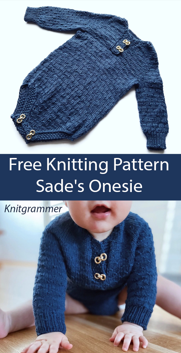 Free Sade's Baby Onesie Knitting Pattern