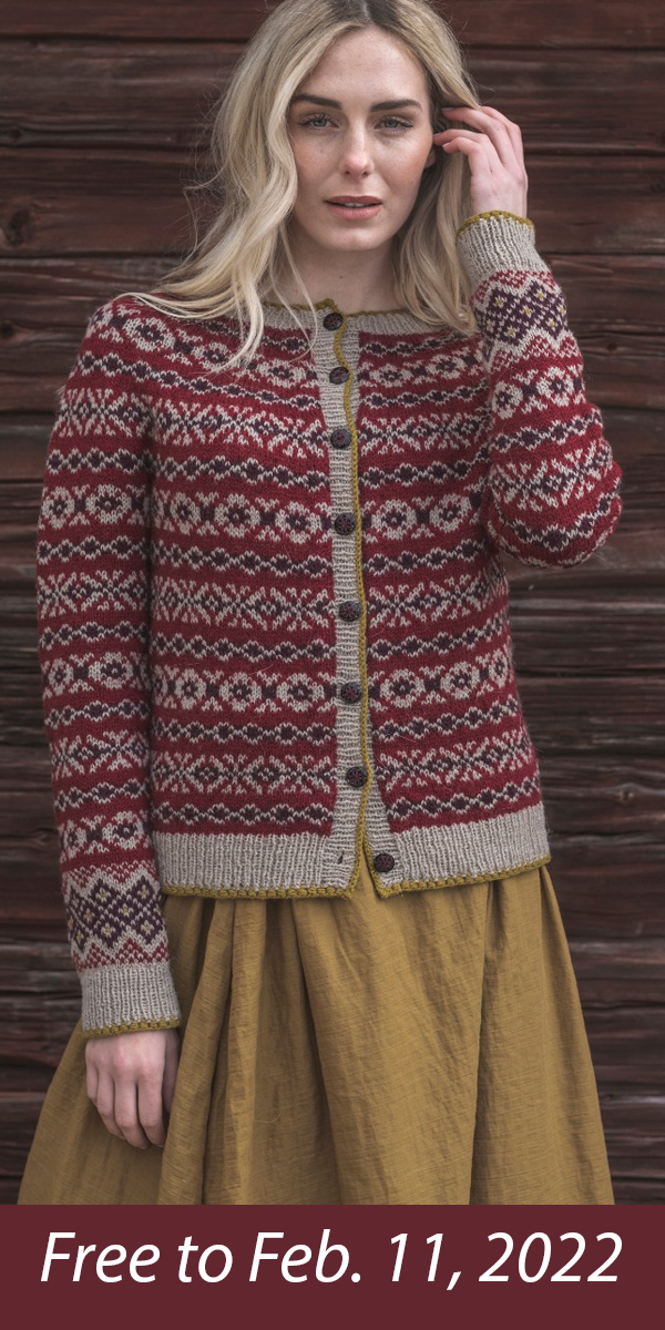 Saga Cardigan Free Hat Knitting Pattern and KAL to Feb 11, 2022 Saga Cardigan