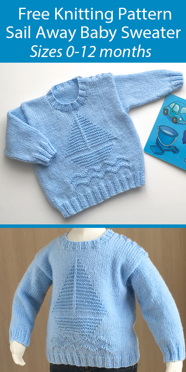 Free Knitting Pattern Sail Away Baby Sweater