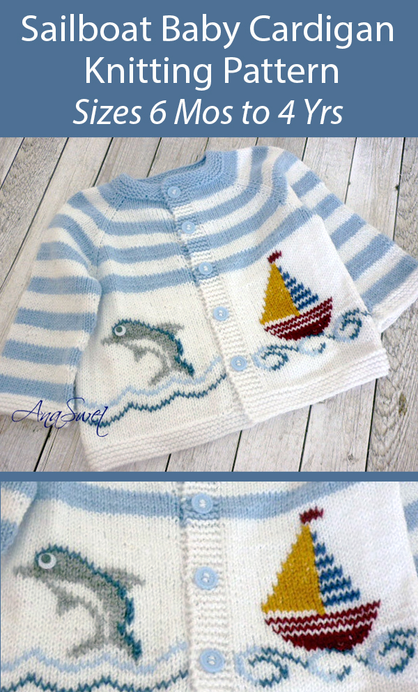 Baby Knitting Pattern for Sailboat Baby Cardigan