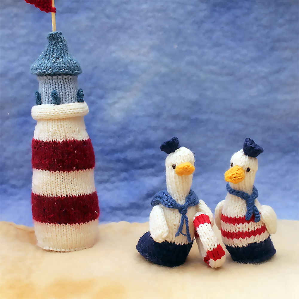 Sailor Seagulls and Lighthouse Knitting Pattern