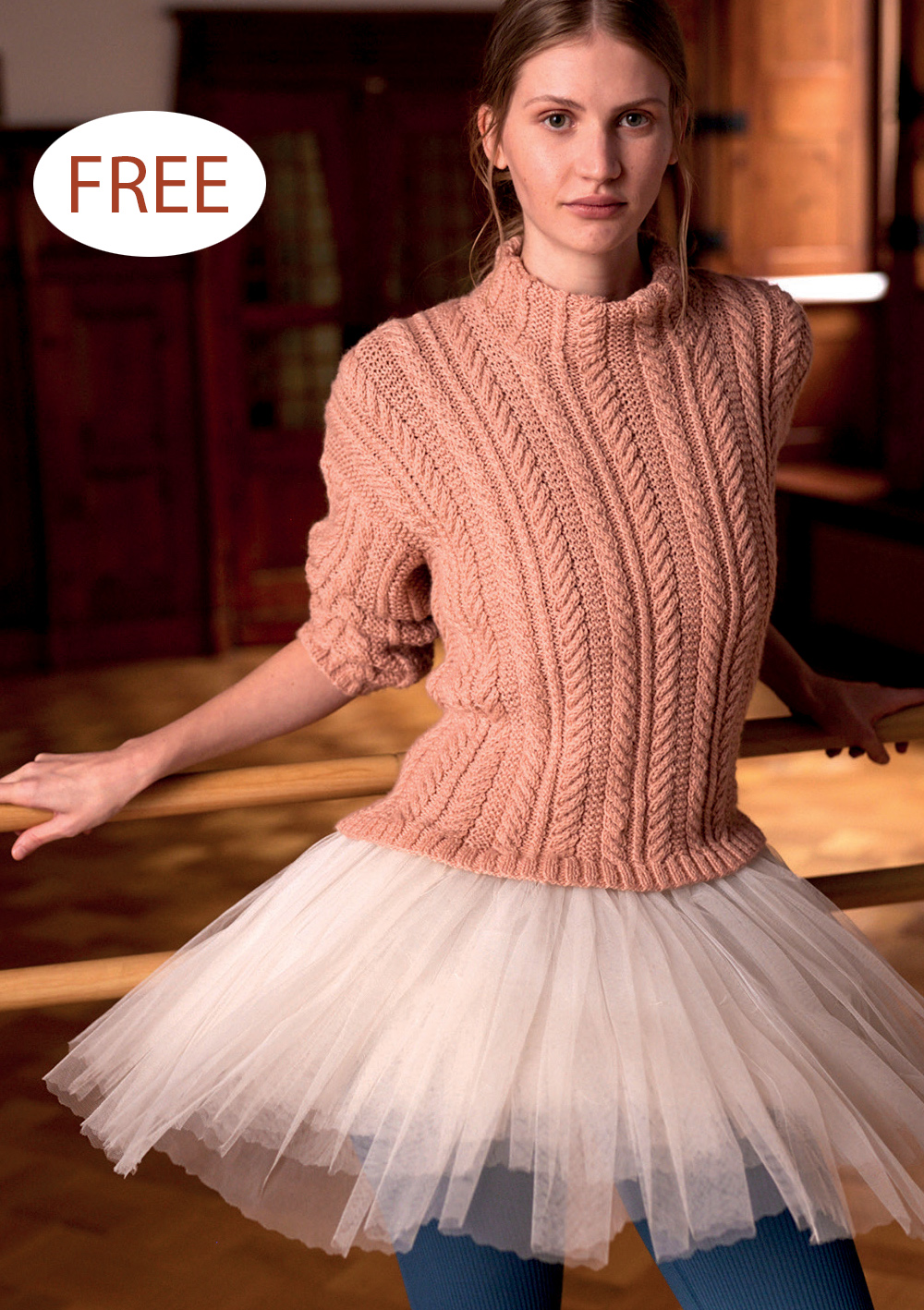 Free Knitting Pattern Salonki Cable Sweater