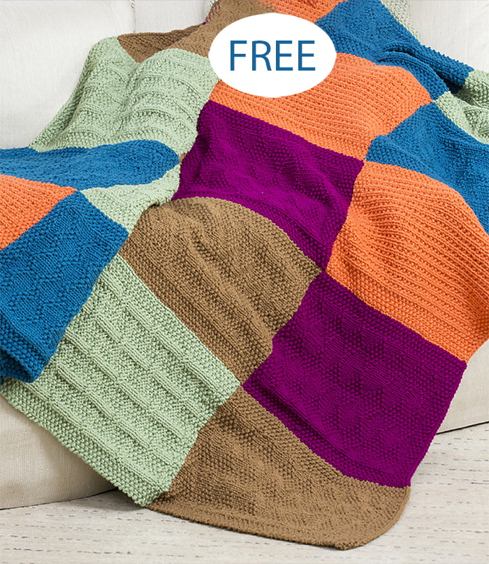 Sampler Block Throw Sampler Block Blanket Free Knitting Pattern