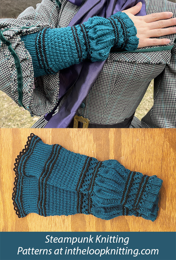 Free  Knitting Pattern Sampler Stitch Armwarmers