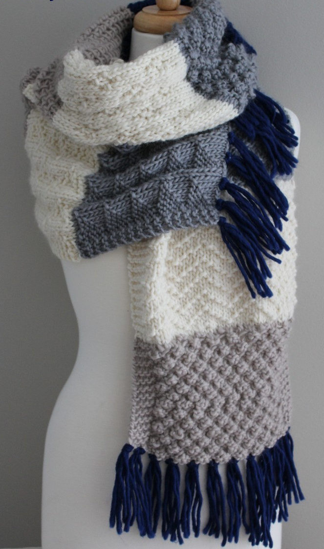 Knitting Pattern for Sampler Super Scarf