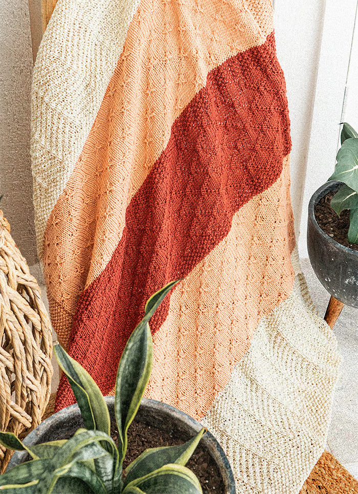 Free Sampler Textured Blanket Knitting Pattern 