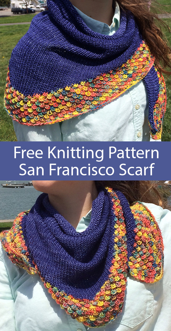 Free Knitting Pattern for San Francisco Scarf
