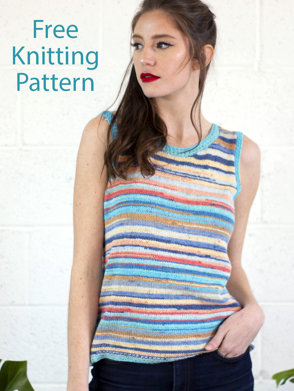 Free Knitting Pattern Sand and Sky Tank Top