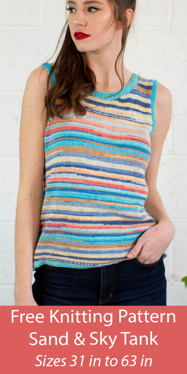 Free Knitting Pattern Sand and Sky Tank Top