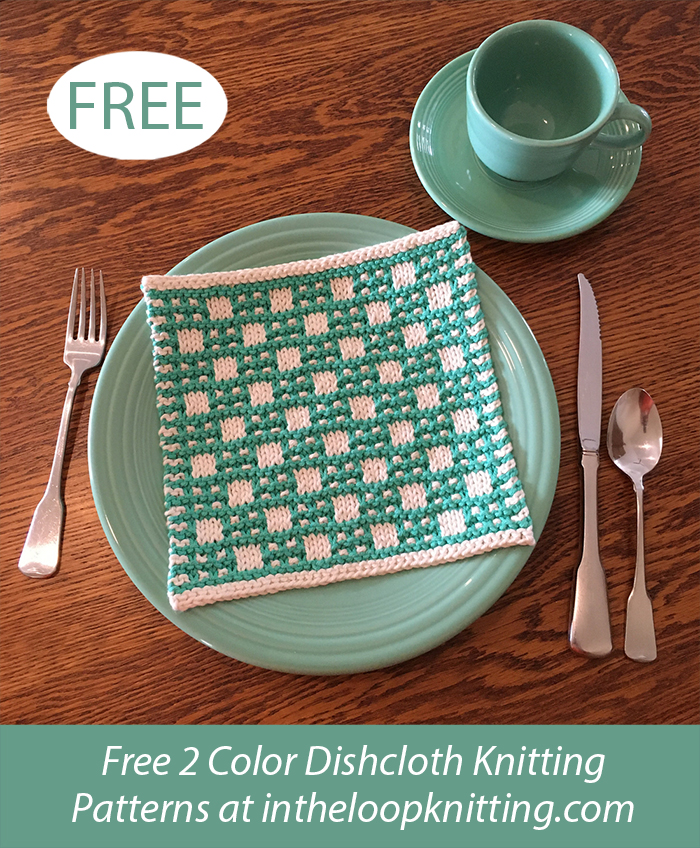 Free Sanquar Check Washcloth Knitting Pattern 