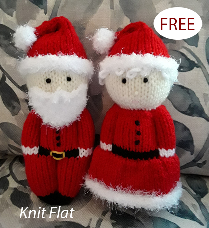 Free Santa and Mrs. Claus Knitting Pattern Comfort Dolls