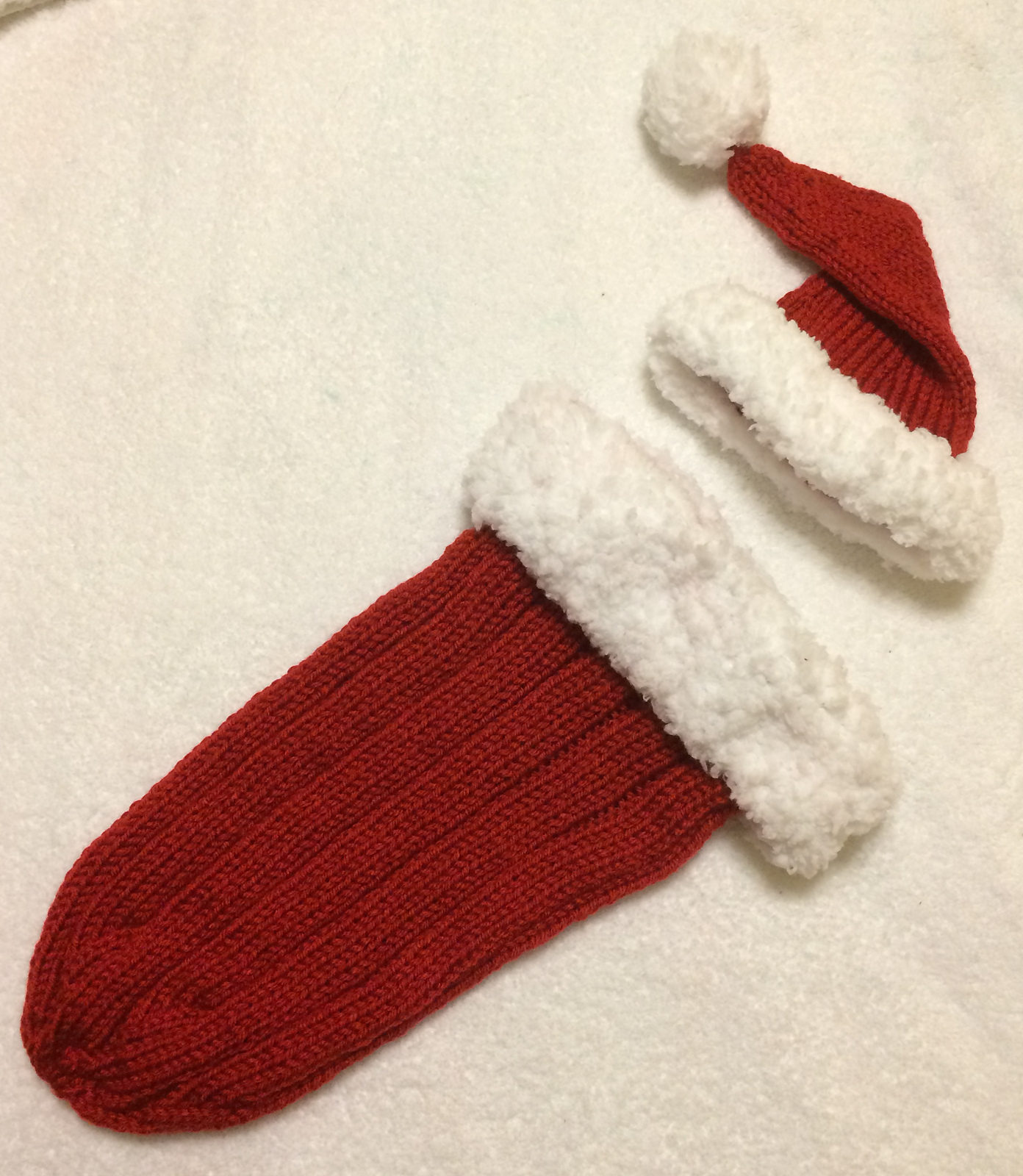Free Knitting Pattern for Santa Baby Cocoon
