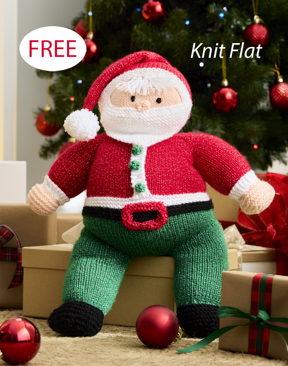 Free Christmas Santa Claus softie Toy Knitting Pattern