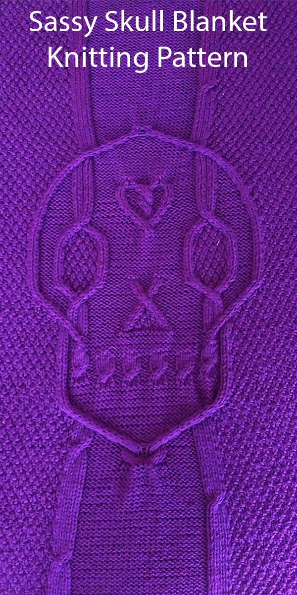 Knitting pattern for Sassy Skull Blanket