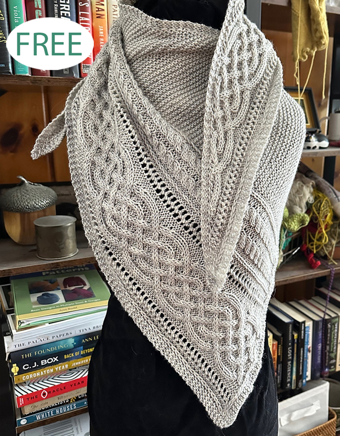 Free Saxon Braid Shawl Knitting Pattern