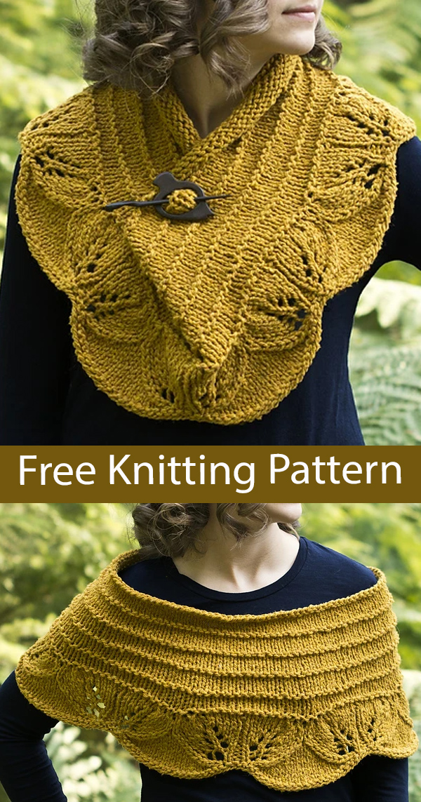 Free Cowl Knitting Pattern Scalloped Cowl Shoulder Cozy