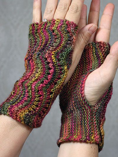 Free knitting pattern for Scalloped Fingerless Gloves