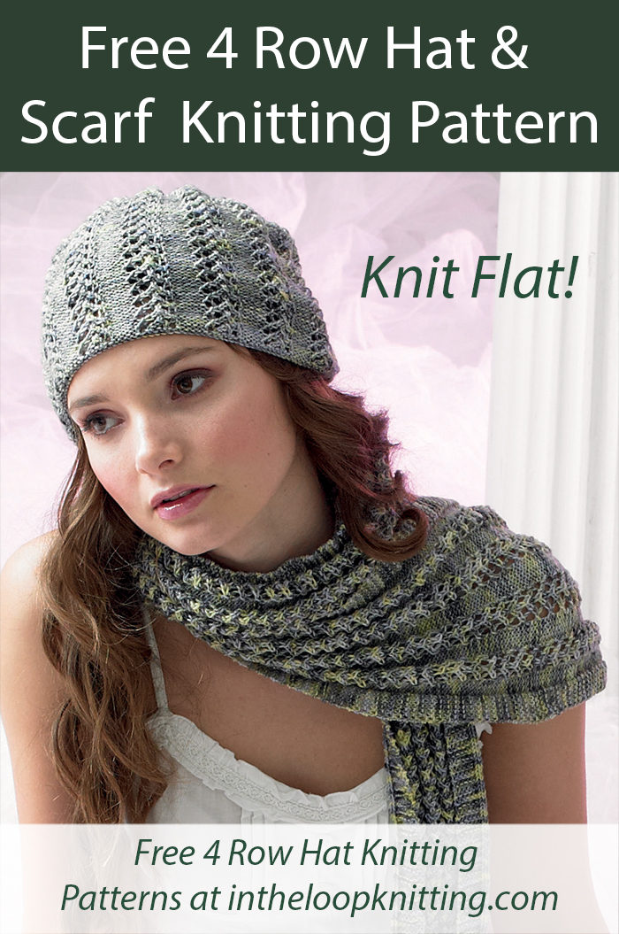 Free Hat and Scarf Knitting Pattern Araucania 4 Row Repeat