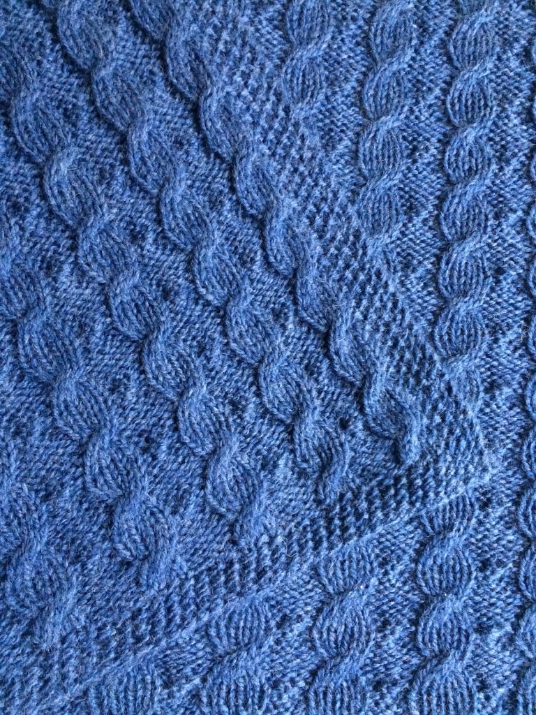 Free Knitting Pattern for Reversible Cable Baby Blanket