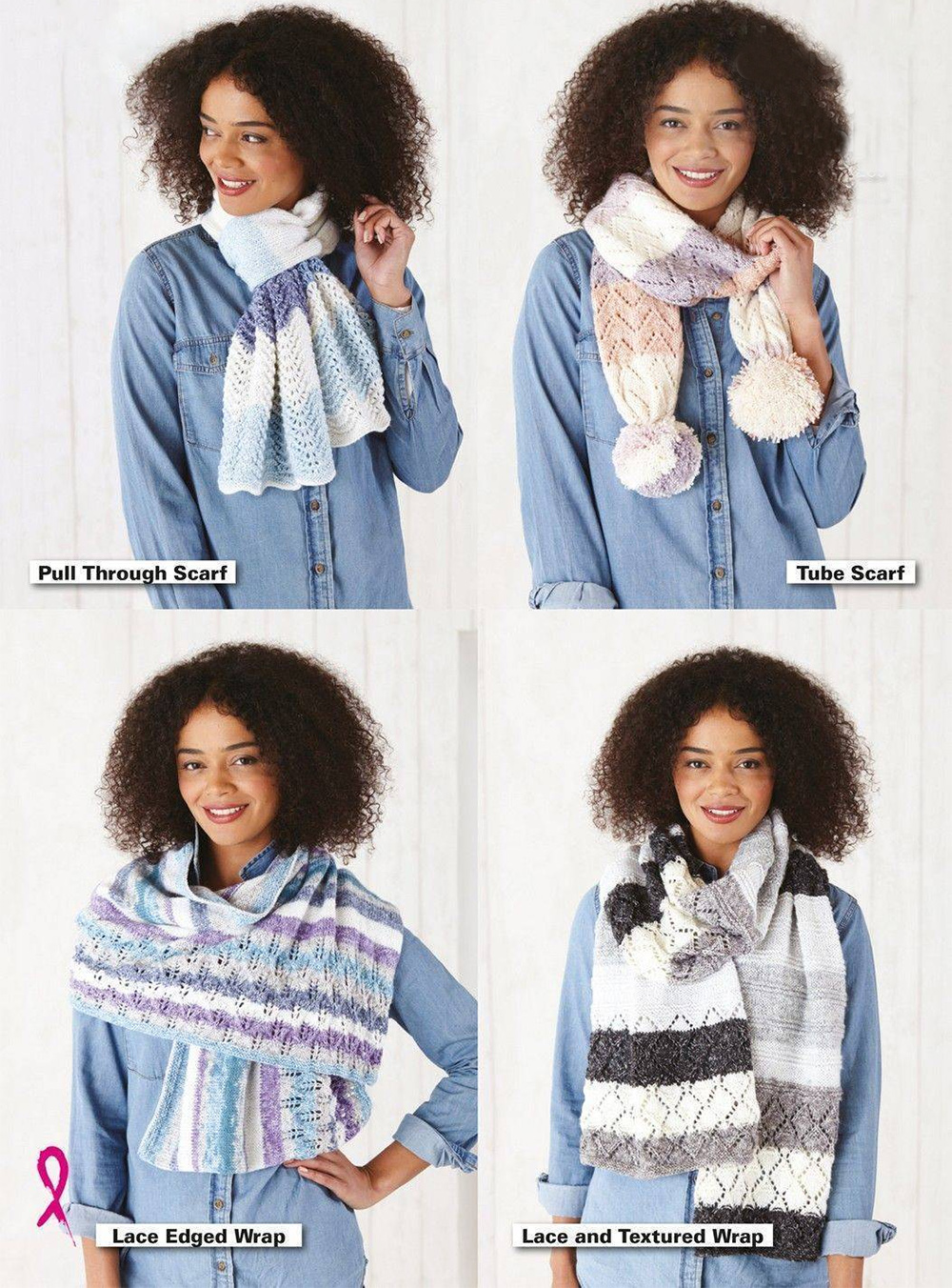 4 Scarf Set Knitting Pattern