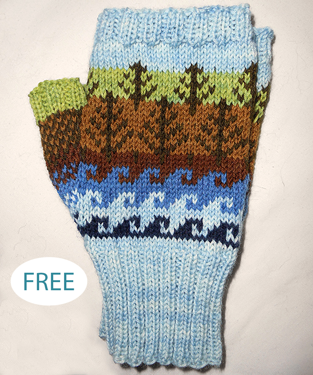 Free Scenic Mitts Knitting Pattern