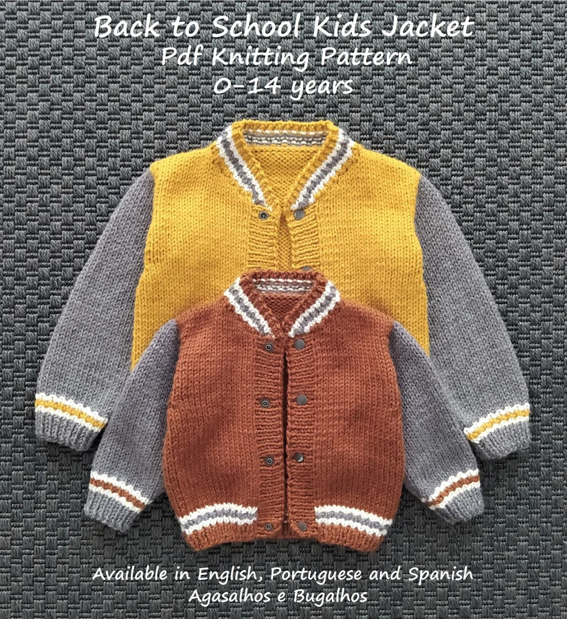 Back to School Kids Jacket Knitting Pattern