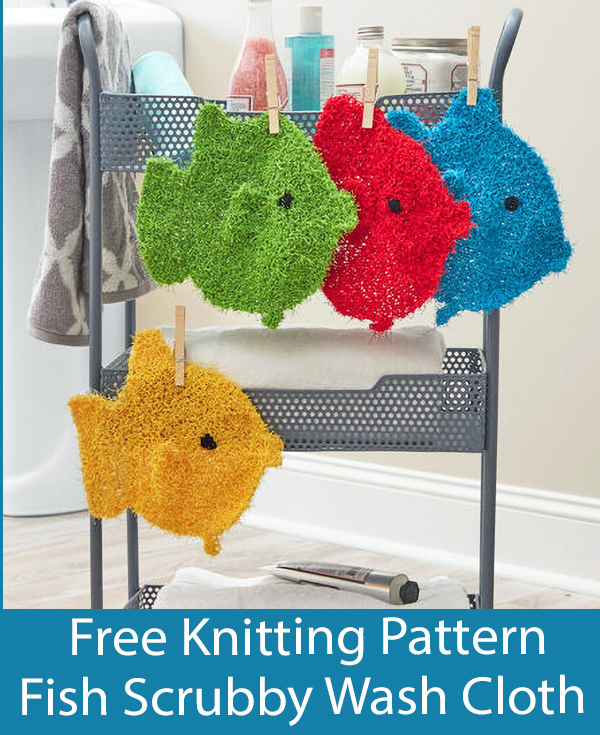 Free Wash Cloth Knitting Pattern Fish Scrubby Wash Cloth
