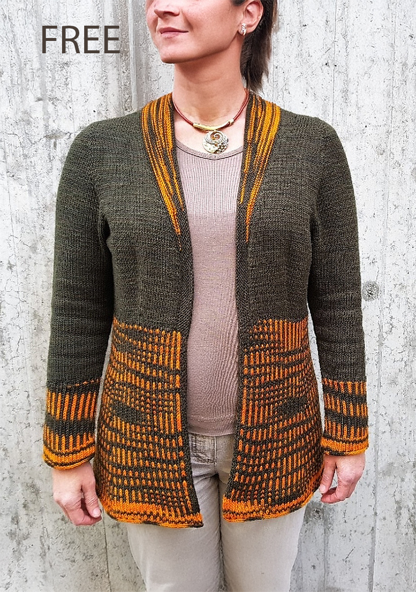 Free Schraffur Cardigan Knitting Pattern