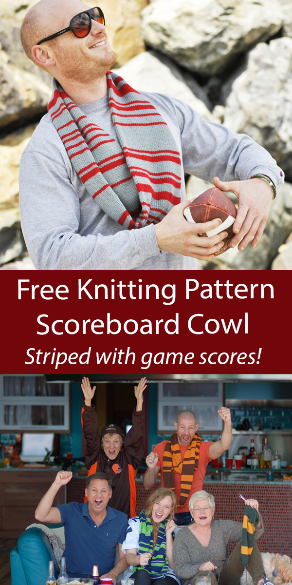 Scoreboard Cowl Free Knitting Pattern Knit the Game Scores