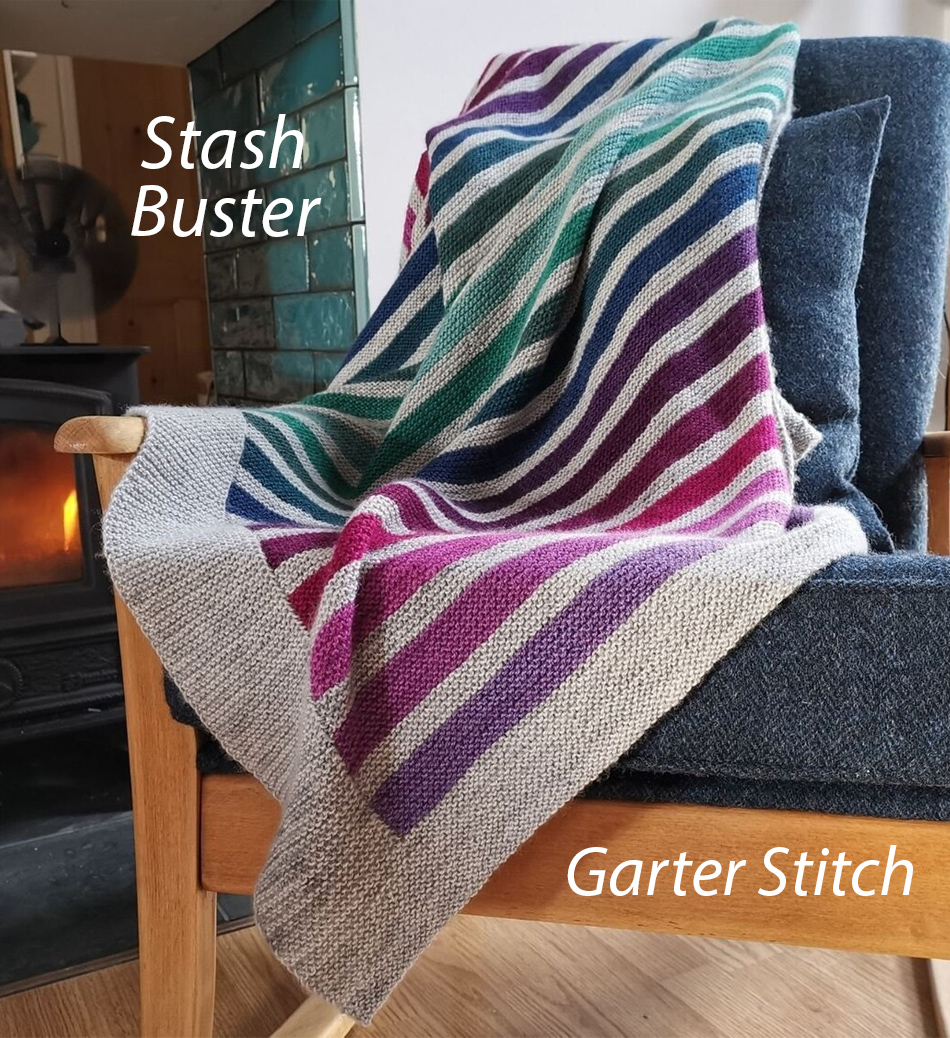 Scottish Rainbow Blanket  Knitting Pattern