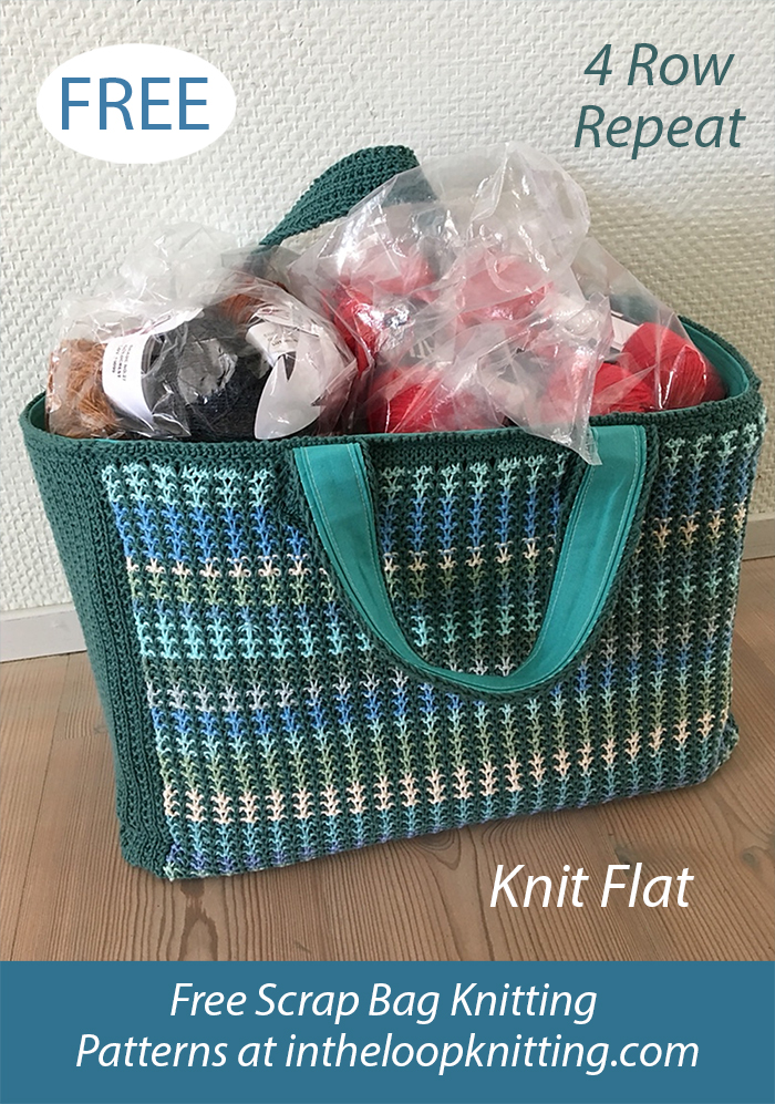 Free Knitting Pattern for Scrap Bag