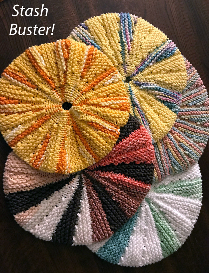 Free Dishcloth Knitting Pattern Scrappy Cloths Scrap Yarn