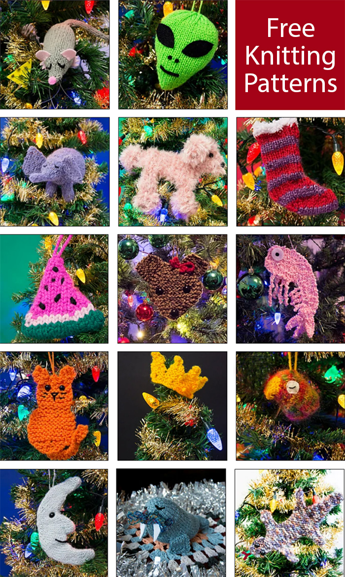 Free Christmas Scrapvent Ornaments Knitting Pattern