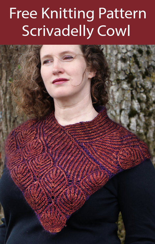 Free Knitting Pattern Scrivadelly Cowl