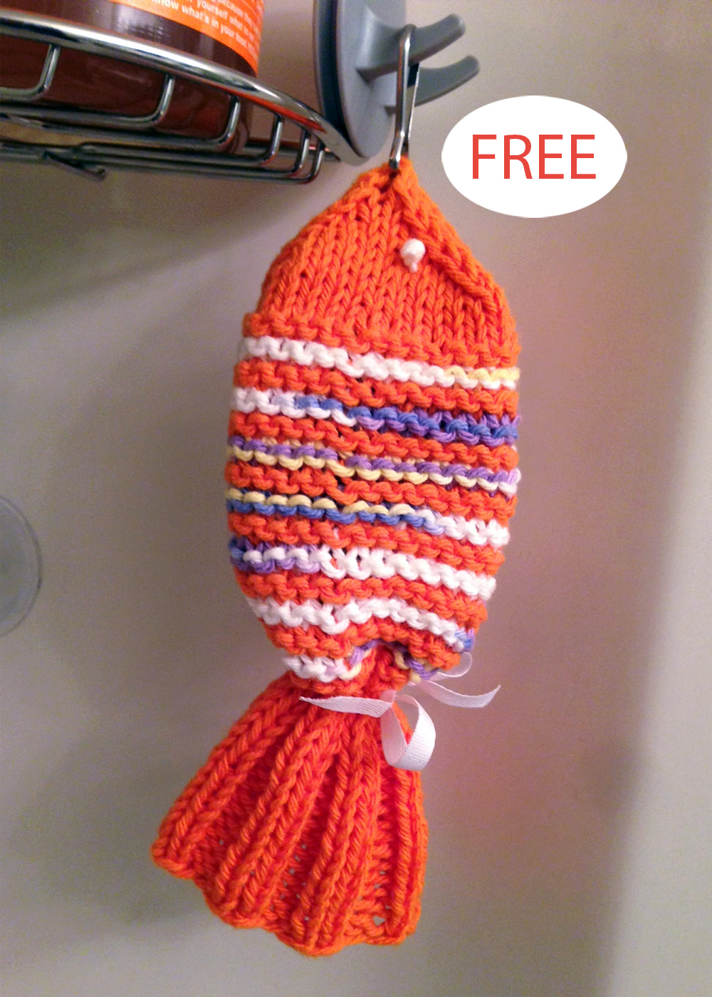Free Scrubby Buddy Soap Holder Fish Knitting Pattern