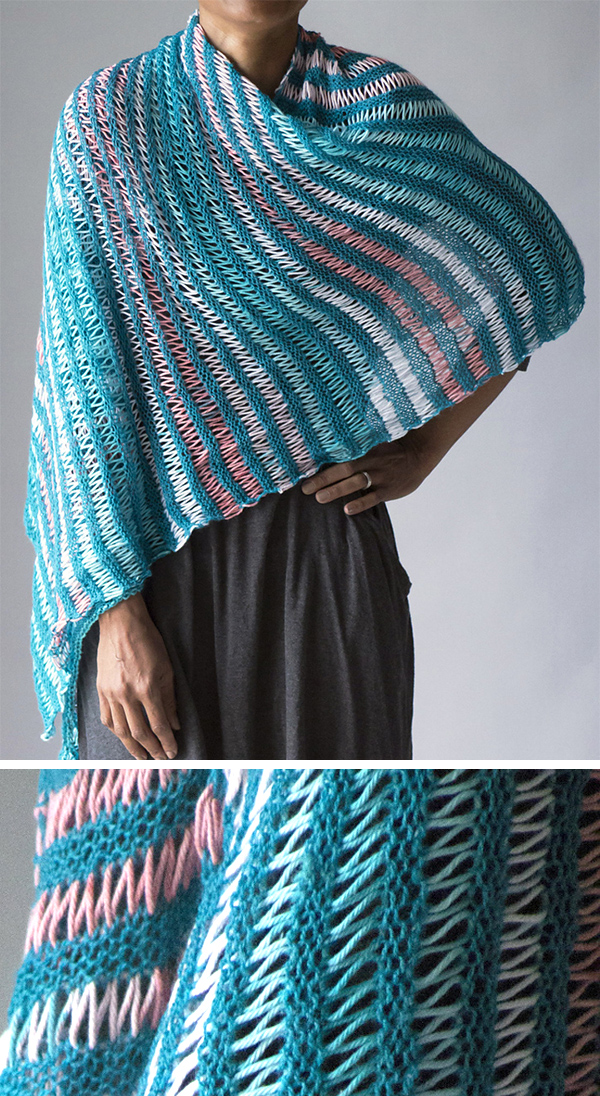 Free Knitting Pattern for Scruncher Shawl