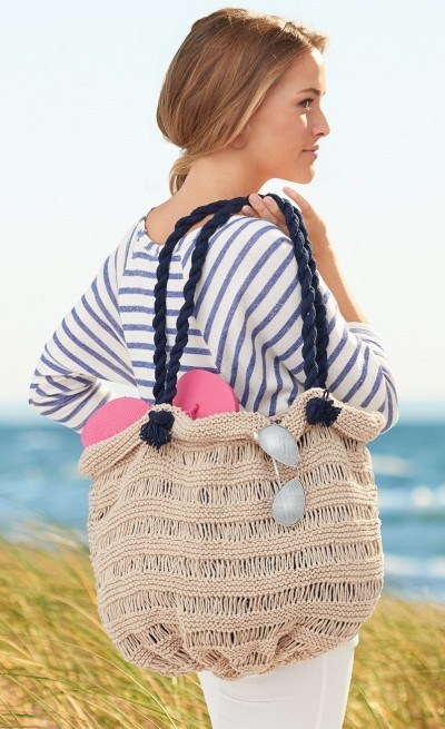 Free knitting pattern for Sea Breeze Bag